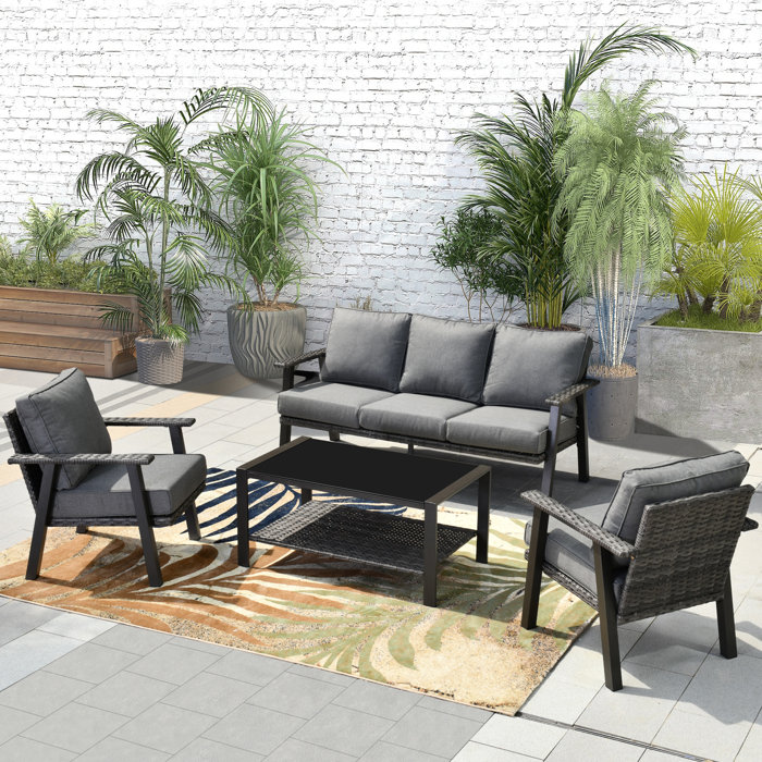 Bay Isle Home Canaseraga 5 Person Outdoor Seating Group with Cushions